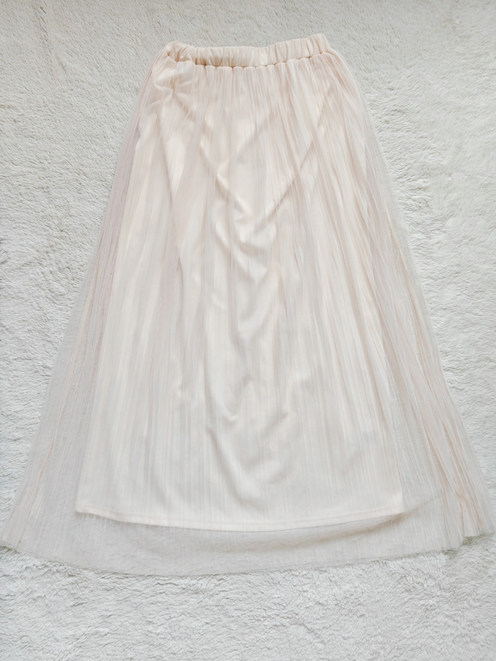 Parisian Collection Pink Tulle Maxi Skirt Handcrafted Elastic Waist | Size S/M